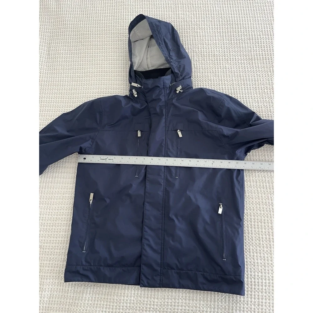 Zegna Sport Waterproof Rain Ocean Jacket Coat Mens Medium Navy Blue Windbreaker
